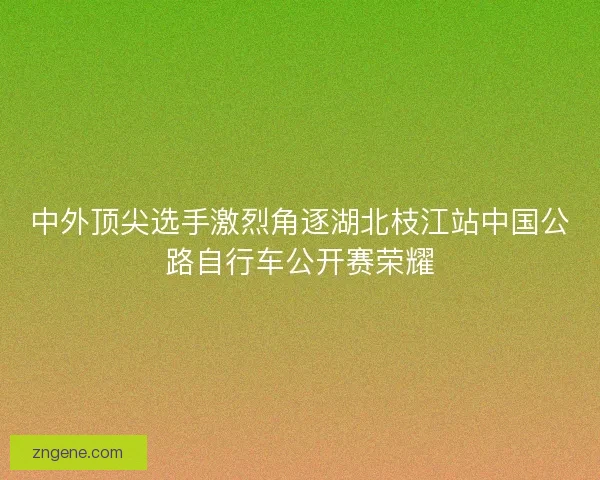 中外顶尖选手激烈角逐湖北枝江站中国公路自行车公开赛荣耀 中外顶尖选手激烈角逐湖北枝江站中国公路自行车公开赛荣耀