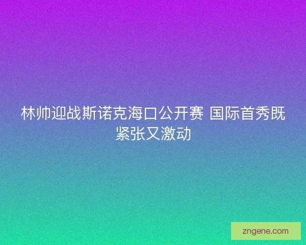 林帅迎战斯诺克海口公开赛 国际首秀既紧张又激动 林帅迎战斯诺克海口公开赛 国际首秀既紧张又激动